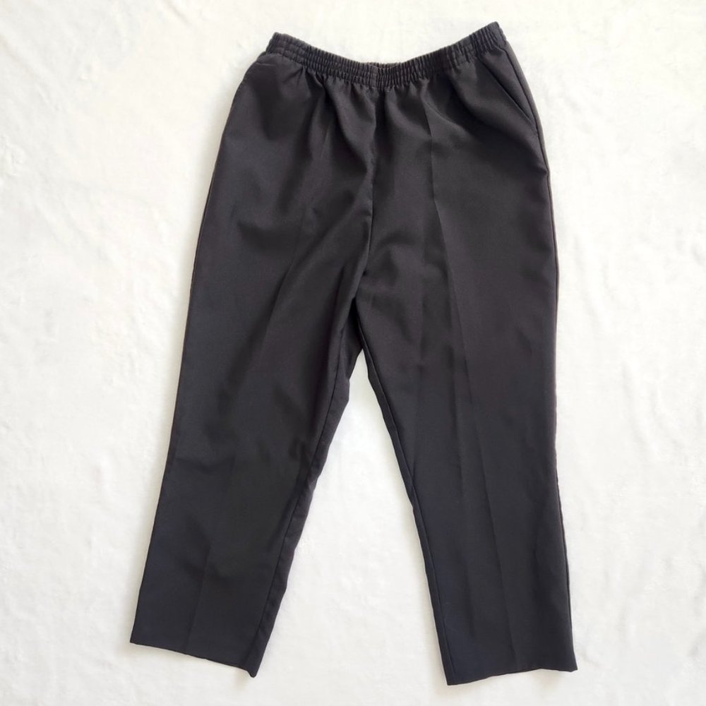 Blair Black Pull On Pants Plus Size 18 PS Petite Stretch High Rise Short Inseam‎
